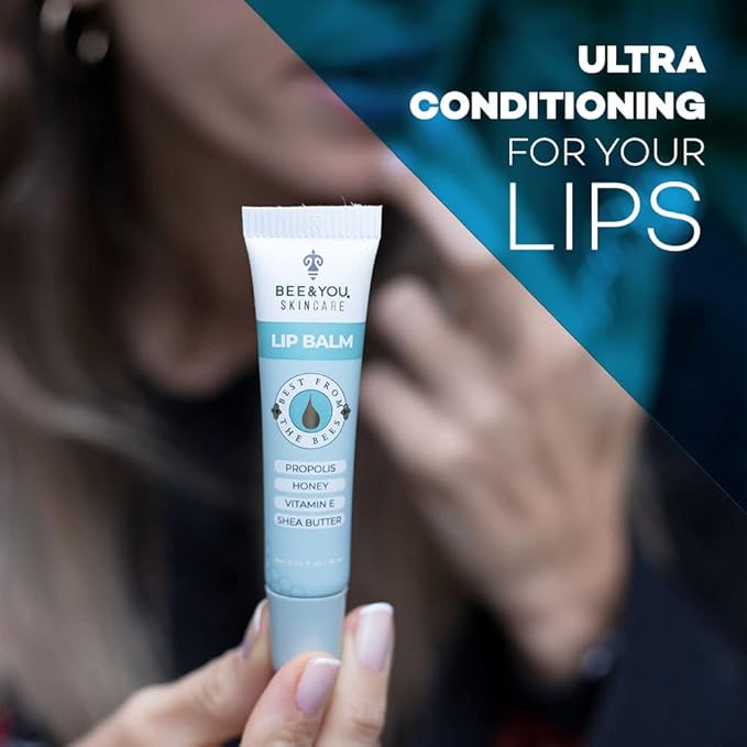 Bee and You Ultra Conditioning, 100% Natural, Moisturizing Lip Balm, Chapstick, Chapped Lips Treatment Severe, Beeswax, Propolis Extract, Raw Honey, Vitamin E, Shea Butter, 10ML