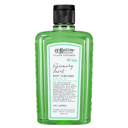 C.O. Bigelow Apothecary Duo, Rosemary Mint Body Care Gift Box with Body Soap & Lotion, Gift Set of Two - Moisturizing Lotion & Liquid Body Wash for Dry Skin - 10fl oz Each