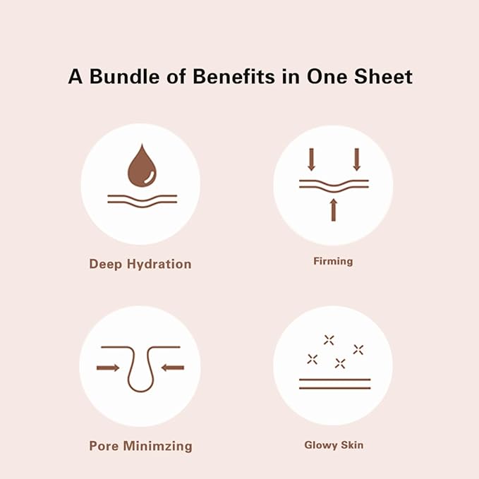 Deep Collagen Anti Wrinkle Lifting Mask,Moisturizing Overnight Collagen Face Mask,Facial Sheet Mask with Low Molecular Weight Collagen,Lifting,Firming,Easily Absorbed Overnight Hydration Mask-36gx4pcs