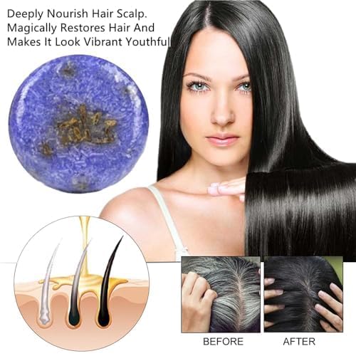 2PCS Shampoo Bar for Gray Hair,Purple Rain Shampoo Bar for Grey Hair,Shampoo Bars For Thinning Hair For Men & Women