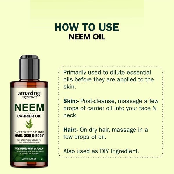 Neem Oil - Natural and Versatile Skincare, Perfect for Plant Care & Skin Nourishment