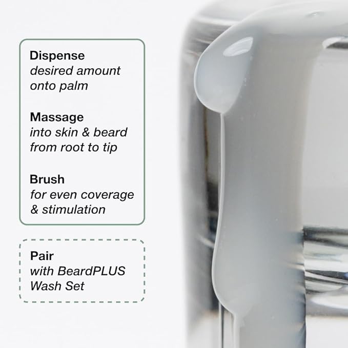 ZEUS BeardPlus Serum for Men, Premium Beard Oil for Enhanced Growth, Fuller & Softer Facial Hair with Biotin & Caffeine (Made in USA) 1.6 oz