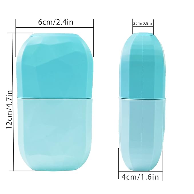 Ice Roller for Face, Facial Ice Roller for Firm Lubricate skin, Reusable Leak-proof Design & V-Shaped ice Face Mold, Ice Facial Massage Skin Care Cube Tools Gift for Women