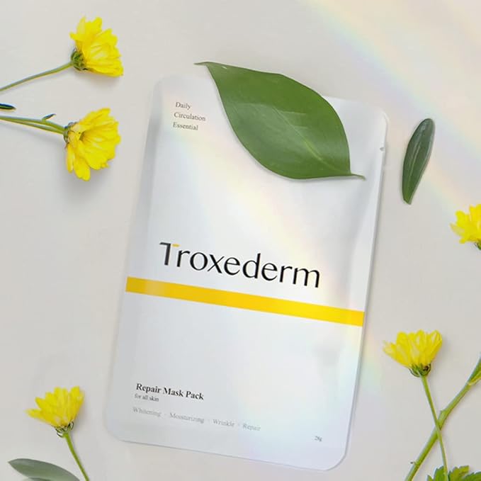 Repair Facial Mask Set – Fine Line Care, Moisturizing, and revitalizing for Face, Contains Niacinamide, Troxerutin, Adenosine and 10 Natural Extracts, Pack of 5