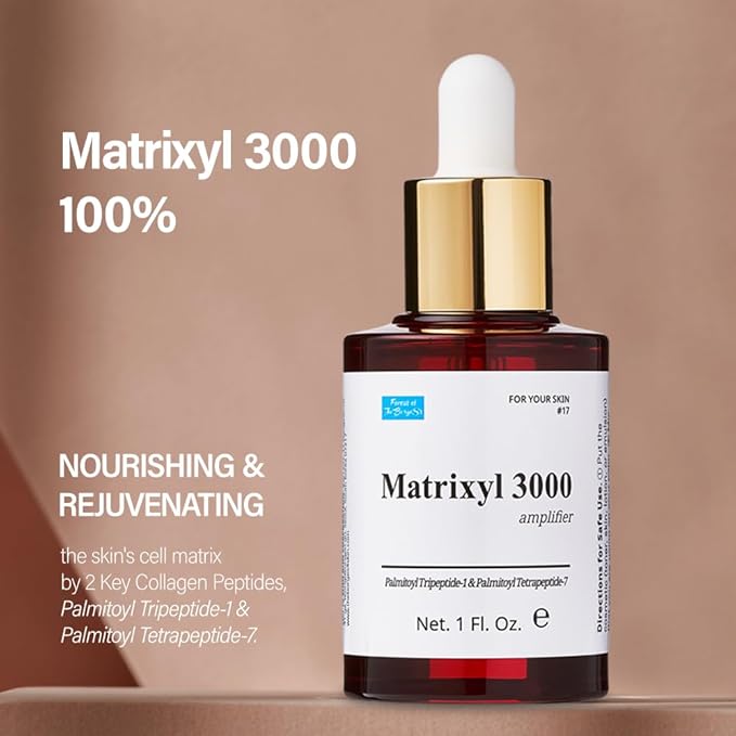 Forest of the Borges's Matrixyl 3000 Amplifier Serum 1.0 fl. oz. cosmetic ingredients for face, neck and skin, wrinkle
