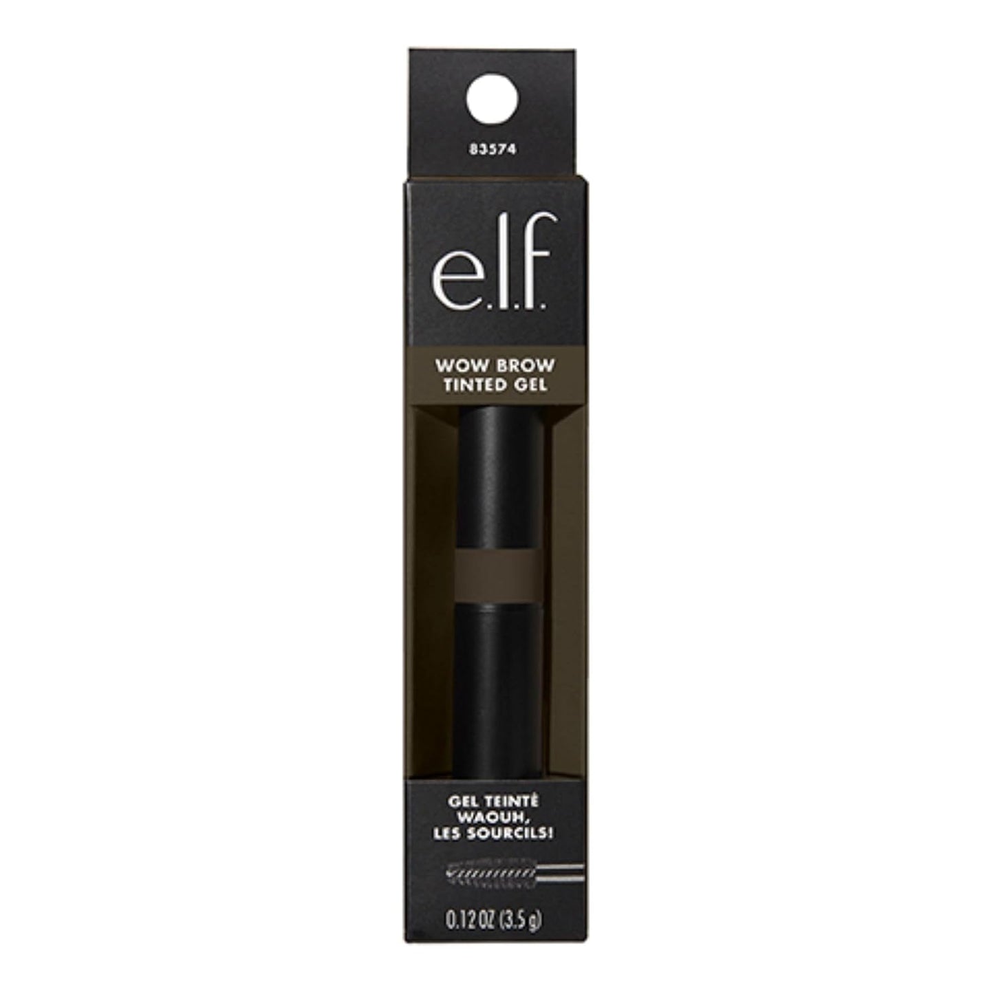 e.l.f. Wow Brow Gel, Volumizing, Buildable, Wax-Gel Hybrid, Creates Full, Voluminous-Looking Brows, Locks Brow Hairs In Place, Deep Brown