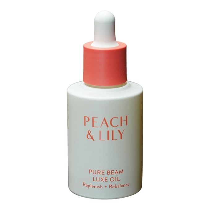 Peach & Lily Pure Beam Luxe Oil | 100% Natural & Plant-Based | Nourishing Squalane, Jojoba, & Sea Buckthorn | Cold-Pressed Antioxidant-Rich Formula | 30 ml / 1 fl. oz.