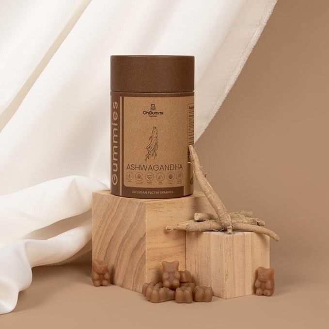Ashwagandha 1500mg + Zinc, Vitamin D2 Vegan Gummies (Ashwagandha Roots)