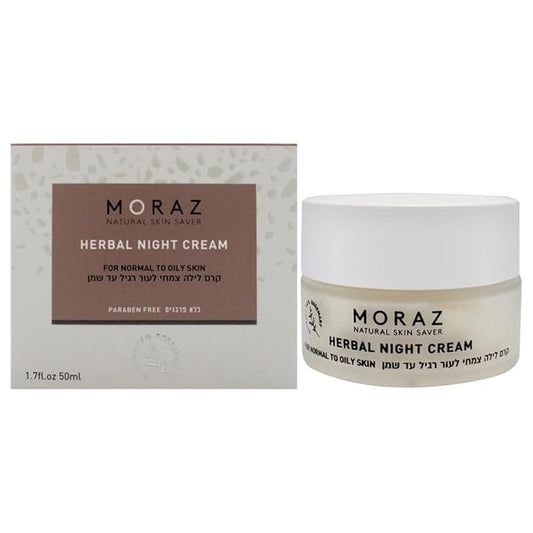 Moraz Night Cream for Normal to Oily Skin - Collagen Boosting Face Moisturizer - Anti Aging Moisturizer Face Cream - Facial Moisturizer - 1.7 oz