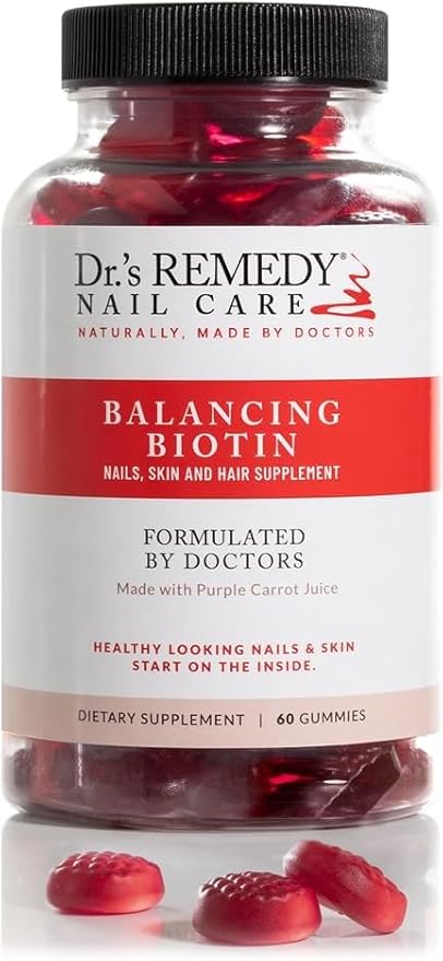 Dr’s Remedy 4 Pack Nail Polish Treatment, COMEBACK Collection, Non Toxic and Organic All Natural Enriched Nail Strengthener - BALANCING Biotin Gummies/TOTAL Two-in-One/LYRICAL Lilac/SERENITY Sage