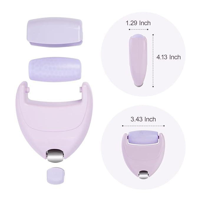 RHOS Ice Roller for Face & Eye - Portable Mini Ice Roller with Case for Travel, Reduces Puffiness & Migraine Pain, Women's Gift (Pink)