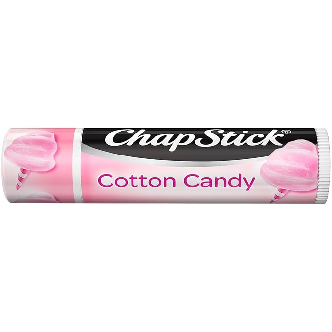 ChapStick Lip Balm, Cotton Candy – Fun & Yummy Moisturizing Lip Care for Dry, Cracked Lips, 0.15 Oz Ea