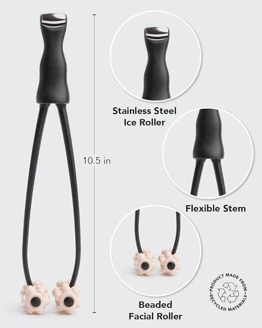 Kitsch Facial Lifting Roller for Wrinkles & Firming, 2-in-1 Eye & Face Massager Tool, Lymphatic Drainage Massager Rollers, Skin Roller for Face, Facial Rollers, Jawline Sculpting & Neck Lifting