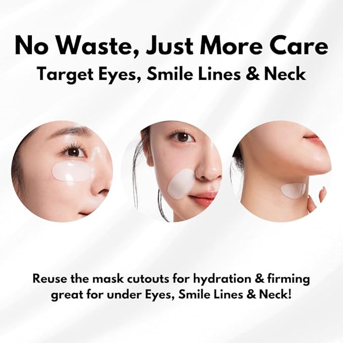 OHMYPURE Hydrogel Collagen Face Mask 5+5EA K-Beauty Luxury Bundle (AntiWrinkle 5ea, Vegan Mucin 5ea) (Variety 10)