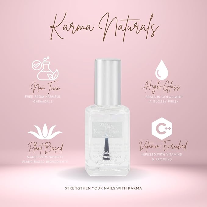 Karma Organic Triple 5 Base Coat; Non-Toxic Nail Treatment Vegan Cruelty-Free