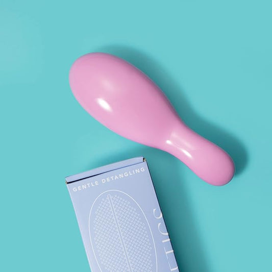 Supreme Brush + Cleaner, Gentle Detangling, Detangler Hair Brush for All Hair Types. For use on Wet or Dry Hair (Lavender Pink)