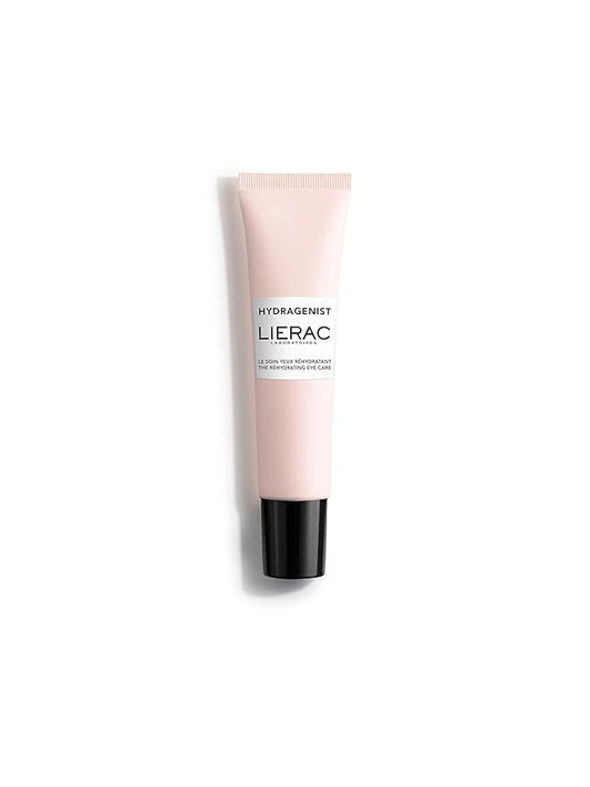 Lierac Hydragenist Rehydrating Eye Care - Vegan Under Eye Cream for Dark Circles, Puffiness & Fine Lines, Hyaluronic Acid for Intense Hydration, Eye Moisturizer that completes your Skin Care -15ml