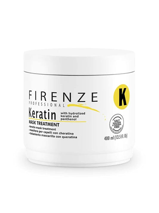 Firenze Professional Keratin Mask Hair Treatment (salt sulfate & paraben free) 13.5 oz with Free Red Gift Bag