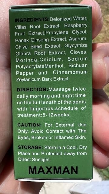 Massage Oil Enlargement Oil Increase Enlarge Gel Thicker Longer Stronger Large Size Enlarger Cream BLSEX for Men (MX-GRN)