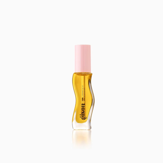 Gisou Honey Infused Hydrating Lip Oil, Nourishing Moisturizer for Dry Lips, High Shine, Smooth Finish, Clear Golden Glow, Fresh Honey Scent, 8ml