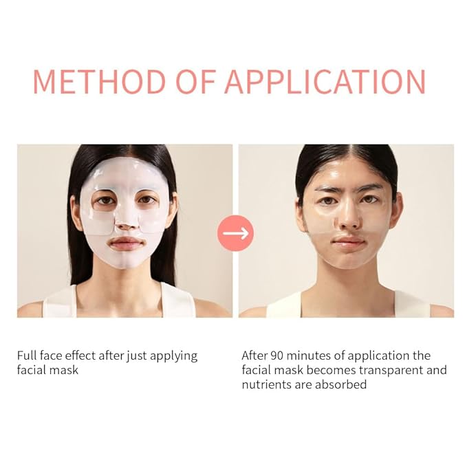 Deep Collagen Lifting Mask,Hydrating Overnight Collagen Face Mask,Facial Sheet Masks with Low Molecular Weight Collagen for Lasticity, Firming,And Moisturizing (1pc)