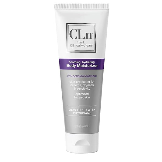 CLn® Body Moisturizer - A skin protectant delivering 2% Colloidal Oatmeal, Paraben-Free, Dye-Free & Fragrance-Free, 8 fl. oz.