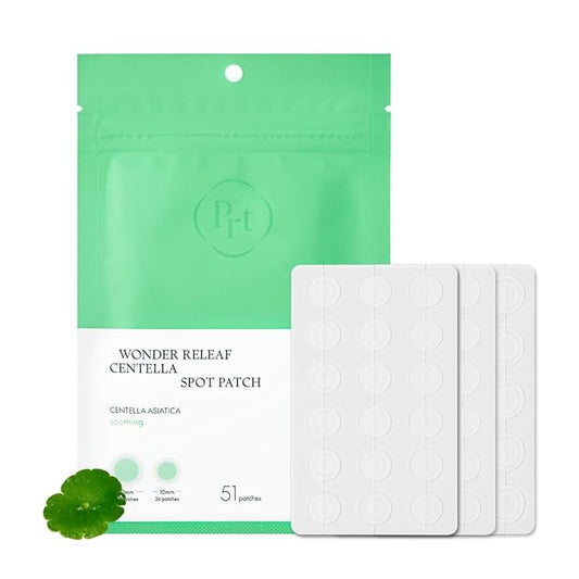 PURITO SEOUL Wonder Releaf Centella Spot Patch, Korean Centella, for Sensitive Skin, Soothing, Pimple Patches for Face, Spot Stickers, K-Beauty, 51 Count