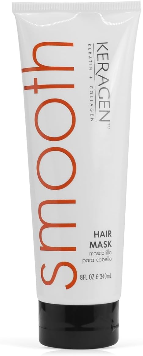 Keragen - Mask for Dry Damaged Hair, 8 Oz - Deep Moisturizing Conditioning Treatment, Repairs and Restore, Frizz-Free Infused with Keratin, Panthenol, Collagen, Jojoba Oil