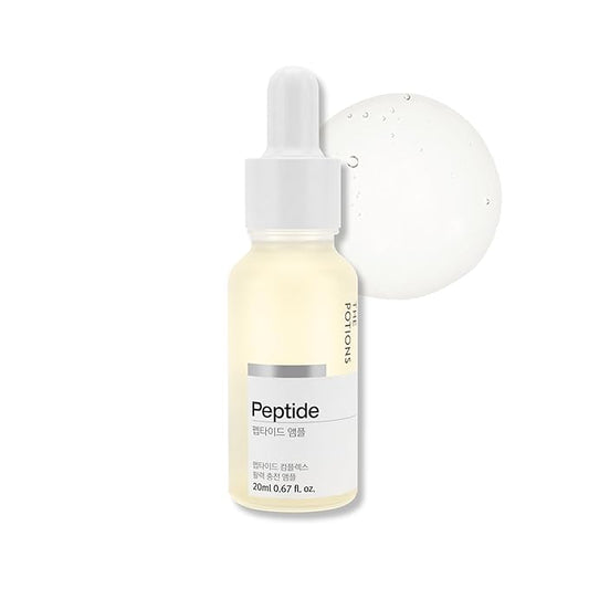 The Potions Peptides Serum for Face – Customizable Peptide Ampoule (Personalized Skincare), Peptidos, Collagen-Boosting (Minimalist Formula), Hydrating & Firming, 0.67 fl oz