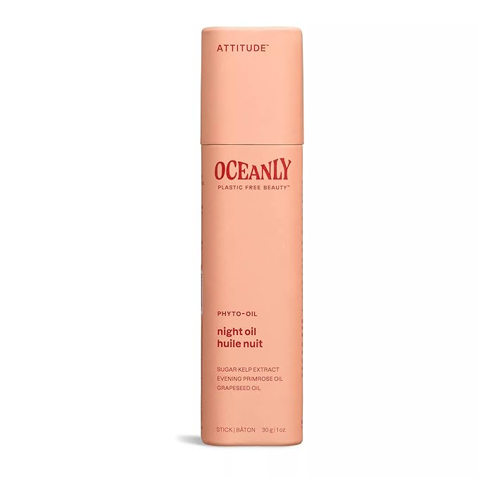 ATTITUDE Oceanly Night Oil Stick, EWG Verified, Plastic-free, Plant and Mineral-Based Ingredients, Vegan and Cruelty-free Beauty Products, PHYTO OIL, Unscented, 1 Ounce