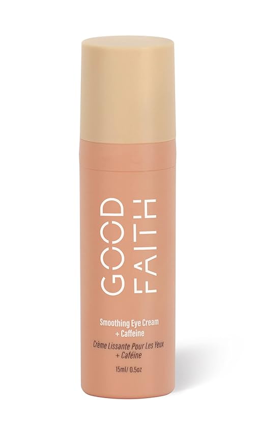 GOOD FAITH - Smoothing Eye Cream with Caffeine - 0.5 fl. oz - Helps Hydrate & Brighten Dark Circles - Reduces Fine Lines - Vegan - Cruelty Free