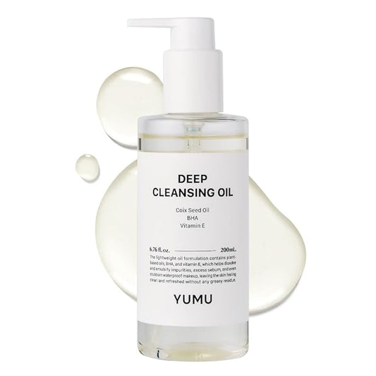 Coix Pore Control Deep Cleansing Oil, Waterproof Makeup Remover, Double Cleansing, Blackhead Remover, Korean Skin Care (200ml/6.76 fl.oz)