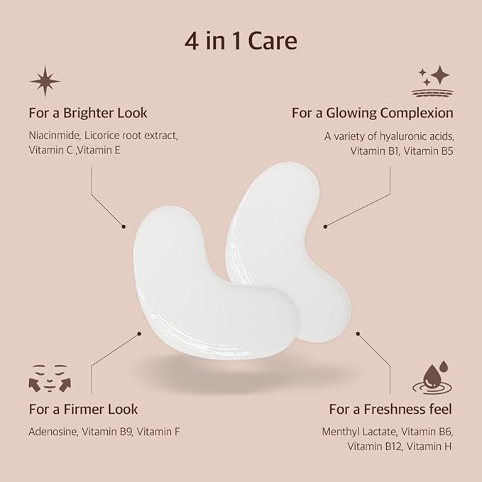 BRIGHT & GLOW REFRESHING HYDROGEL EYE PATCH (7 pairs)