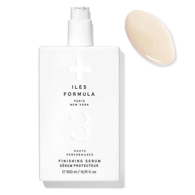 ILES FORMULA Haute Performance Finishing Serum – Style & Smooth Without Weighting Hair Down, Protects Hair from Heat, Humidity, UV Rays + Color Fade – 16.9 Fl Oz (500 ML)