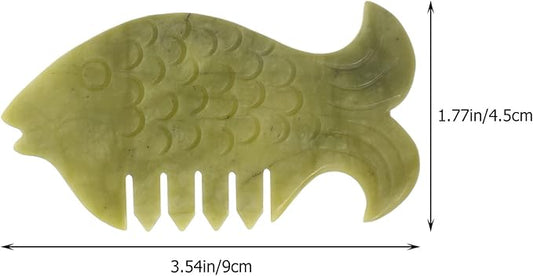 Healifty Massage Comb 2Pcs - Guasha Scalp Comb, Handheld Gua Sha Scraping Massage Tool for Head Caring (Green)