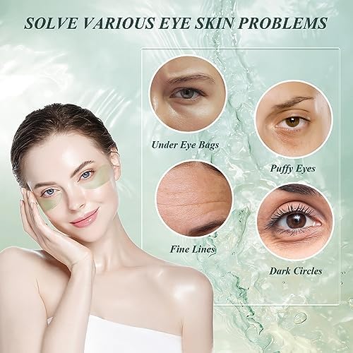 Aloe Vera Under Eye Mask - 60 PCS Aloe Vera Under Eye Patches - Combat Puffy Eyes,Aloe Vera Collagen Eye Mask Dark Circles, Fine Lines, and Wrinkles Using Pure Natural Extracts