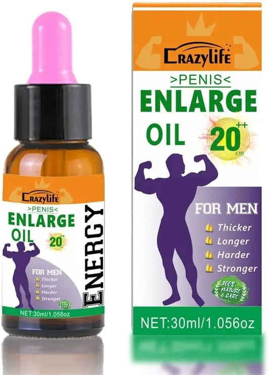 Massage Oil Enlargement Oil Increase Enlarge Gel Thicker Longer Stronger Large Size Enlarger Cream BLSEX for Men (F416-ENERGY Oil)
