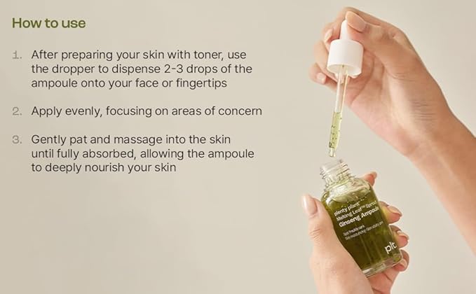 Plentyplant 65.7% Sprout Ginseng | Korean Serum with Melting Sprout Ginseng Leaf | Ginseng Extract Essence with Hyaluronic Acid, Peptides, Niacinamide | Face Serum for relief