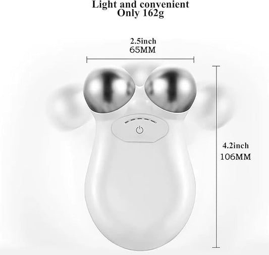 Microcurrent Facial Device,Enhances The Ability to Lift The Face and Tighten The Skin,Facial Wrinkle Equipment，White