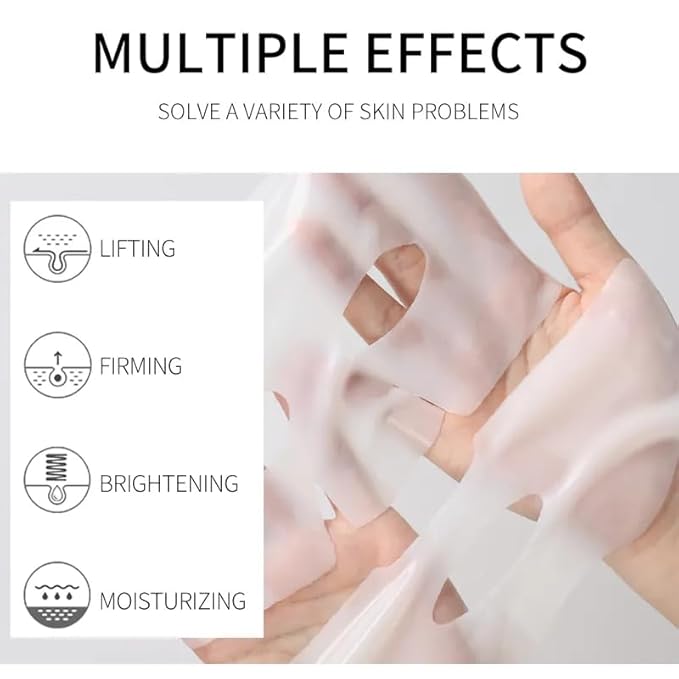 Deep Collagen Face mask, Hydrating Anti-wrinkle Lifting mask for All Skin Types, 34g x4ea