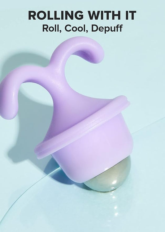 I DEW CARE Facial Tool - Rolling with It | Cooling Stick Skincare Tool, Depuffing Ice Face Roller with Cap, Gift, Reusable and Hygenic, Travel Size, FSC Packaging, Face Massage