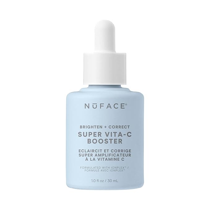 NuFACE Vita-C Brightening Face Serum - Vitamin C Serum for Dark Spots & Even Skin Tone + Niacinamide for Soothing Redness - Boosts Results of Microcurrent Treatments, Daily Skin Care (1oz)