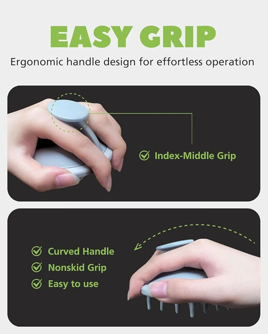 Scalp Hair Massager Shampoo Brush 2-Pack, Scalp Scrubber Set for Hair Growth and Deep Cleansing with Thick and Thin Bristles