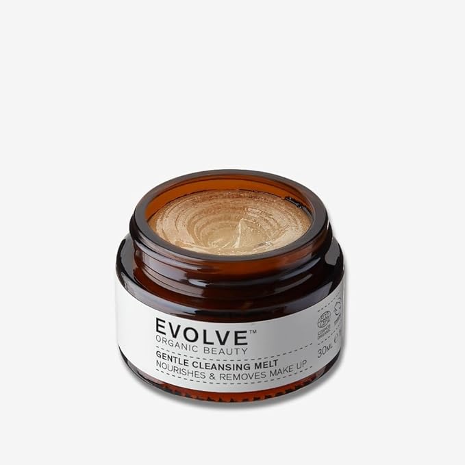 Evolve Organic Beauty - Gentle Cleansing Melt Balm | Soothe, Hydrate, Remove Make Up, Nourish | Baobab Oil, Vanilla | Small-Batch, Vegan Clean Beauty (1 oz | 30 mL) Package May Vary
