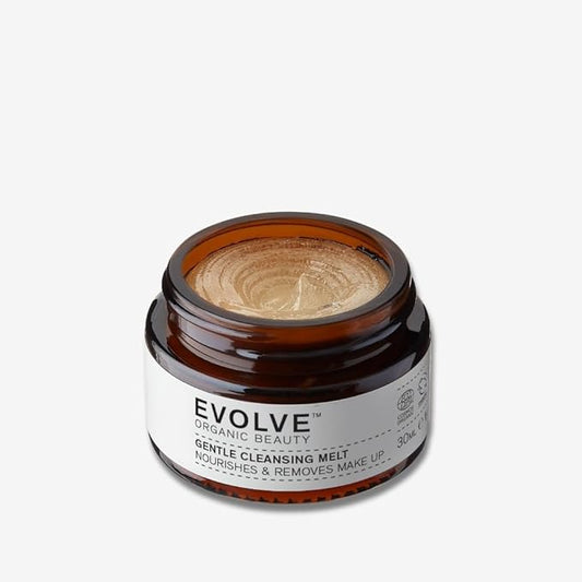 Evolve Organic Beauty - Gentle Cleansing Melt Balm | Soothe, Hydrate, Remove Make Up, Nourish | Baobab Oil, Vanilla | Small-Batch, Vegan Clean Beauty (1 oz | 30 mL) Package May Vary