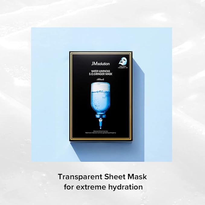 JMsolution WATER LUMINOUS S.O.S RINGER MASK Black(Pack of 10)