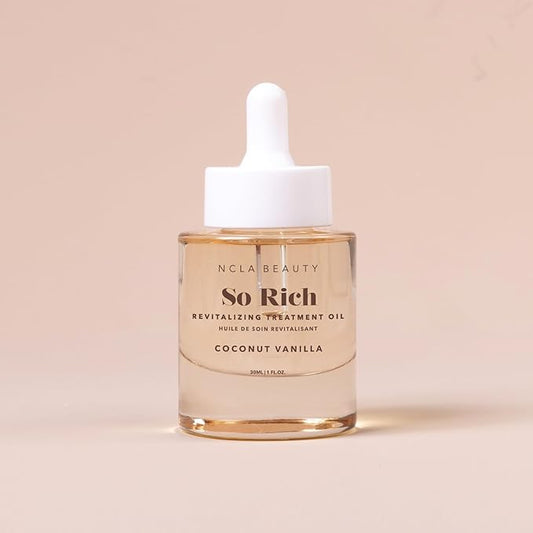 NCLA - So Rich Revitalizing Treatment Oil | Nutrient-Rich, Hydrating, Calming, Moisturizing | Multi-Purpose, Safe for Daily Use | Cruelty-Free, Vegan (Coconut Vanilla) 30 mL / 1 fl oz