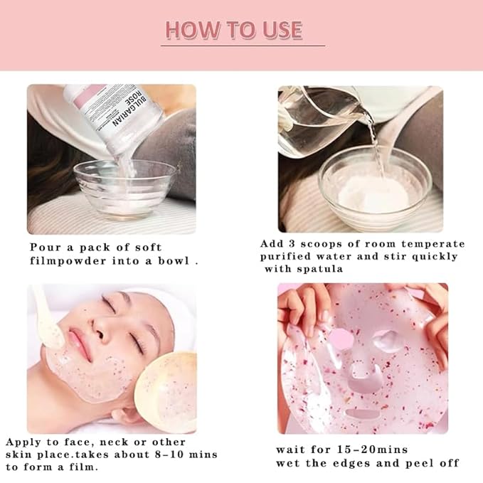 Jelly Mask Powder for Professional Facials Care,Hyalorunic Acid Moisturizing Hydro Face Jelly Peel Off Mask, Hydrating Gel Face Masks with Double-ended Silicone Brush, 23 Fl Oz (Hyaluronic acid)