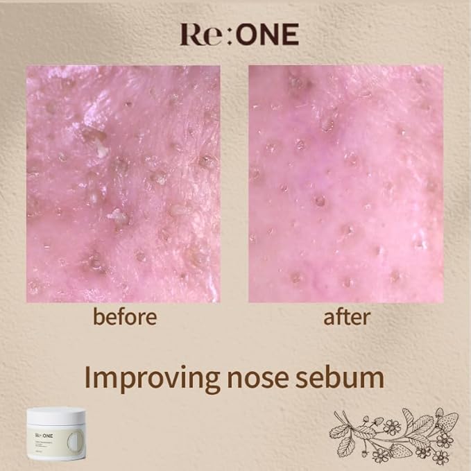 Re:ONE Strawberry Cleansing Balm, 6.7 oz (190 g) Blackheads Remover, Korean Makeup Cleanser, Korean Skin Care, Vegan Formula