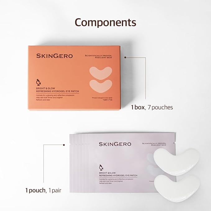 BRIGHT & GLOW REFRESHING HYDROGEL EYE PATCH (7 pairs)